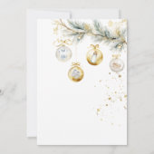 Kerst Een vrolijk klein Baby showers glazen bubbel Kaart (Achterkant)