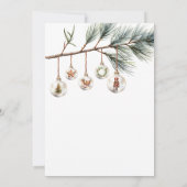 Kerst Een vrolijk klein Baby showers glazen bubbel Kaart (Achterkant)