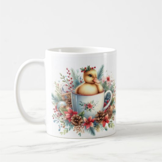 Kerst Eend Koffiemok (Links)