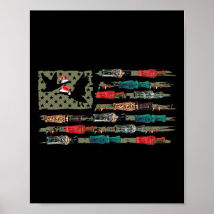 Kerst Eend Oproep Vlag Kerstmis Mallard Duck Hu Poster