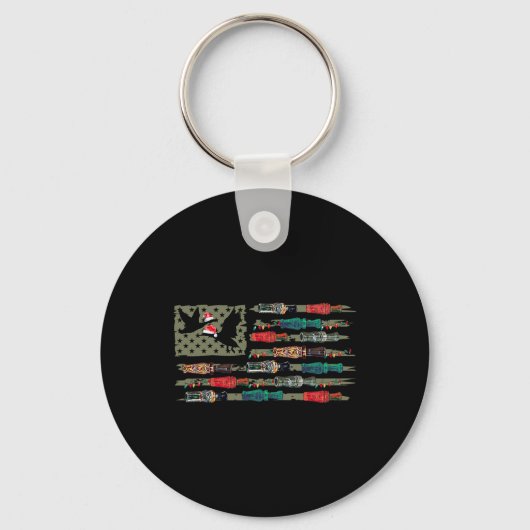 Kerst Eend Oproep Vlag Kerstmis Mallard Duck Hu Sleutelhanger (Voorkant)