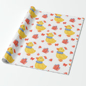 Kerst Eend, Versiering en Cadeaus Cadeaupapier (Uitgerold)