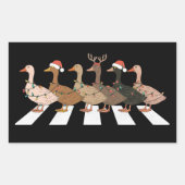 Kerst Eenden Funny Animals Xmas Boerderij Lover Gi Rechthoekige Sticker (Voorkant)