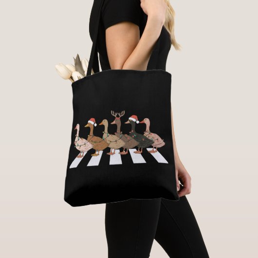 Kerst Eenden Funny Animals Xmas Boerderij Lover Gi Tote Bag (Dichtbij)