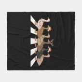 Kerst Eenden Grappige Dieren Kerstmis Boerderij Li Fleece Deken (Voorkant (Horizontaal))