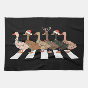 Kerst Eenden Grappige Dieren Kerstmis Boerderij Li Theedoek