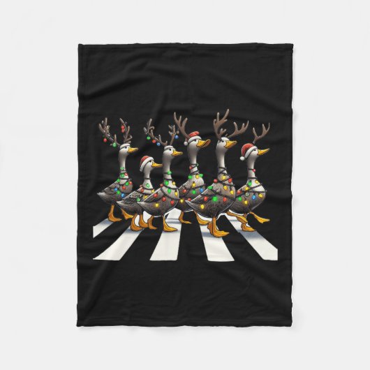 Kerst Eenden Leuke Dieren Kerst Liefhebber Eenden Fleece Deken (Voorkant)