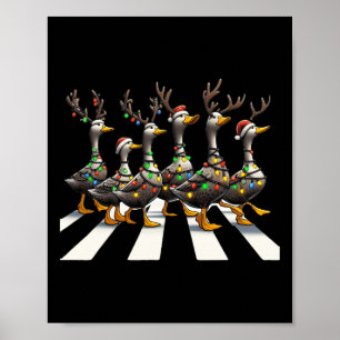 Kerst Eenden Leuke Dieren Kerst Liefhebber Eenden Poster