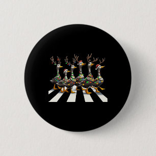 Kerst Eenden Leuke Dieren Kerst Liefhebber Eenden Ronde Button 5,7 Cm