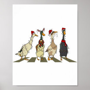 Kerst Eenden Xmas Tree Lights Eend Kerstmis Fa Poster