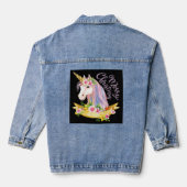 KERST EENHOORN DENIM JEAN JAS DENIM JACKET (Achterkant)