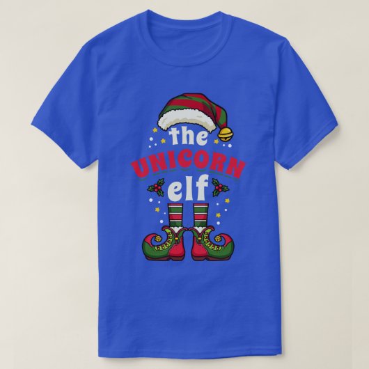 Kerst Eenhoorn Elf T-shirt (Design voorkant)