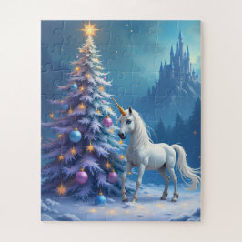 Kerst Eenhoorn en Sprookjeskasteel Legpuzzel