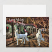 Kerst eenhoorn fantasie vakantietaferelen feestdagenkaart (Voorkant / Achterkant)
