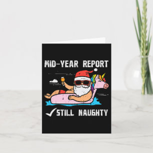 Kerst eenhoorn Floatie Nog steeds ondeugend grappi Kaart