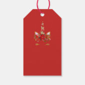 Kerst Eenhoorn Gezicht Meisjes Verjaardagsfeest Cadeaulabel (Achterkant)