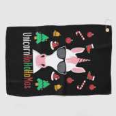 Kerst Eenhoorn Golfhanddoek (Horizontaal)