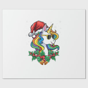 Kerst eenhoorn meisjes jongens Kerstmis kerstman s Cadeaupapier