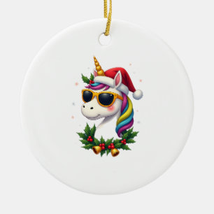Kerst eenhoorn meisjes jongens Kerstmis kerstman s Keramisch Ornament