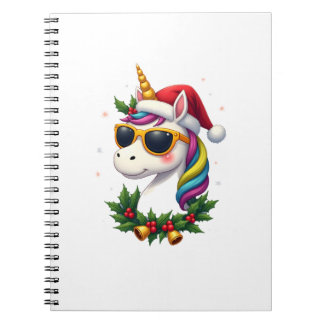 Kerst eenhoorn meisjes jongens Kerstmis kerstman s Notitieboek