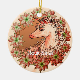 Kerst eenhoorn ornament