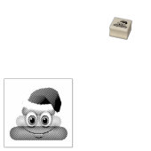Kerst eenhoorn poop emoji rubberstempel (Gestempeld)