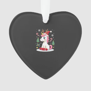 Kerst eenhoorn Schattig Magisch Kerstmis Peuter Me Ornament