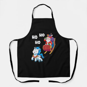 Kerst Eenhoorn Shirt Magische Kerstman S Schort