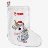 Kerst Eenhoorn Stocking Kleine Kerstsok (Voorkant)