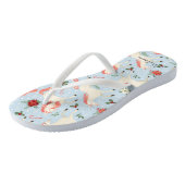 Kerst Eenhoorns Leuke Moderne Meisje Bloemen Naam Teenslippers (Schuin)