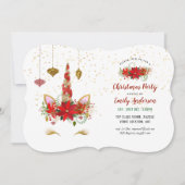 Kerst Eenhoring Gezicht Uitnodigingen ELK EVENEMEN (Voorkant)