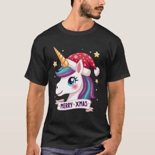 Kerst Eenhoring Lange Mouwen T-Shirt (1)