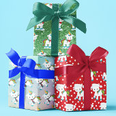 Kerst Eenhoring Pret Patroon Inpakpapier Vel