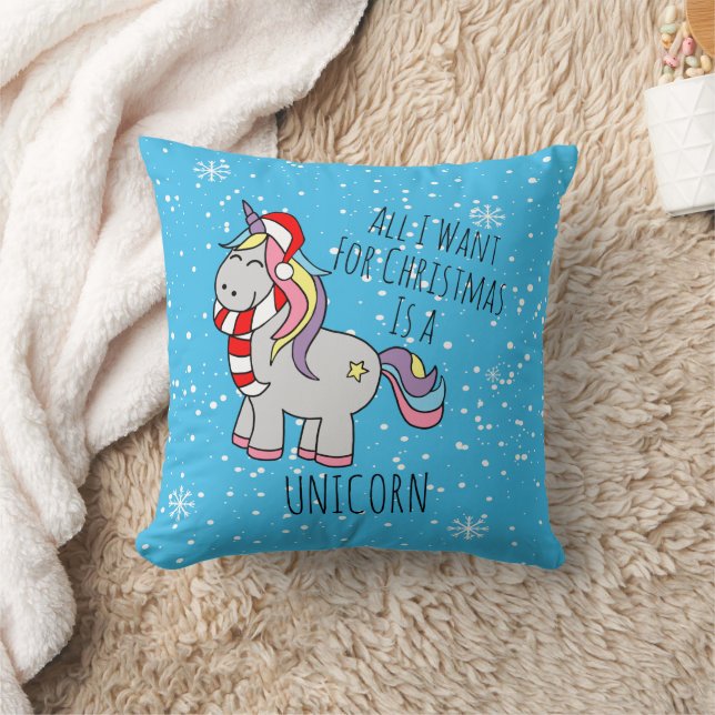Kerst Eenhoring Worp Kussen (Deken)