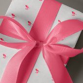 Kerst eenvoudig modern roze satijnen lint