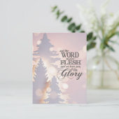 Kerst Eenvoudige Bomen Christelijk Bijbelvers Feestdagenkaart (Staand voorkant)