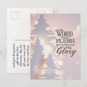 Kerst Eenvoudige Bomen Christelijk Bijbelvers Feestdagenkaart (Voorkant / Achterkant)
