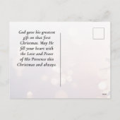 Kerst Eenvoudige Bomen Christelijk Bijbelvers Feestdagenkaart (Achterkant)