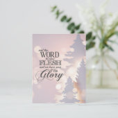 Kerst Eenvoudige Bomen Christelijk Bijbelvers plat Feestdagenkaart (Staand voorkant)