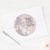 Kerst Eenvoudige Bomen Christelijk Bijbelvers Ronde Sticker (Envelop)