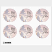 Kerst Eenvoudige Bomen Christelijk Bijbelvers Ronde Sticker (Vel)