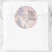 Kerst Eenvoudige Bomen Christelijk Bijbelvers Ronde Sticker (Tas)