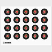 Kerst Eerste Hulp Afdeling Verpleegster Ronde Sticker (Vel)