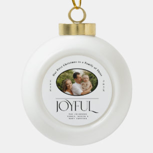 Kerst Eerste Kerstmis Baby Aankondiging Geboorte Keramische Bal Ornament