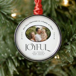 Kerst Eerste Kerstmis Baby Aankondiging Geboorte Metalen Ornament