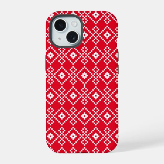 Kerst effen trui iPhone 15 case (Achterkant)