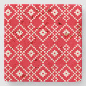 Kerst effen trui stenen onderzetter (Voorkant)