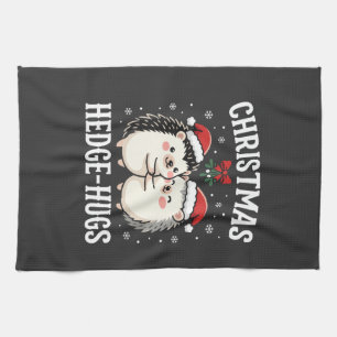 Kerst Egeltje-Knuffels Cute Egels Vakantie Theedoek
