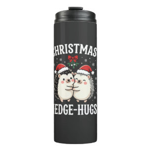 Kerst Egeltje-Knuffels Cute Egels Vakantie Thermosbeker