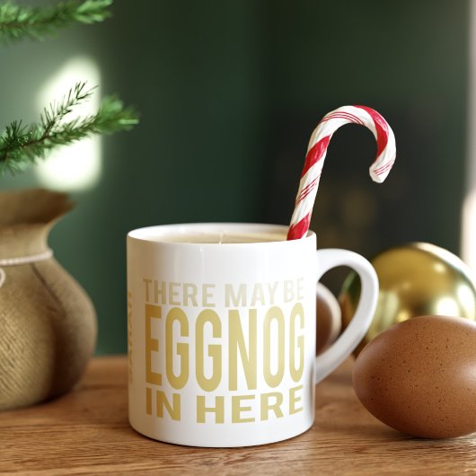 Kerst Eggnog in Hier Personaliseer Grappige Vakant Espresso Kop